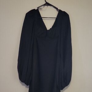 Elegant Black Long Sleeve Dress